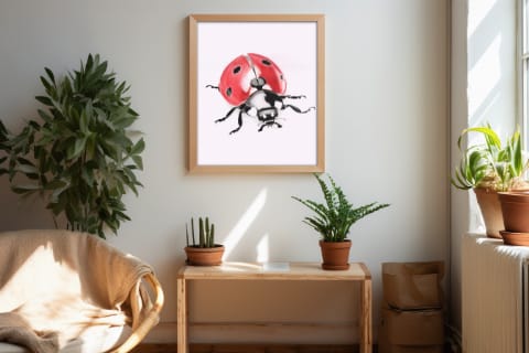 Artwork Ladybird Framed